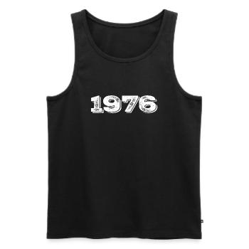 Geburtstagsgeschenk 1976 - 1976 - Männer Premium Bio Tank Top - Schwarz - Vorne - AI Model Male 178 light (178cm)