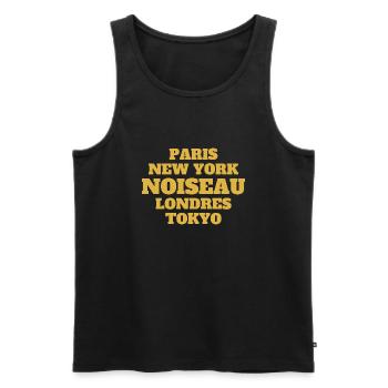 Noiseau Style - Unique streets, unique style. - Débardeur bio Premium Homme - noir - Devant - AI Model Male 178 light (178cm)