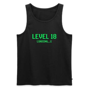 18th Birthday Gaming Level 18 Gift - Men's Premium Organic Tank Top - black - Front - Michal (187cm)