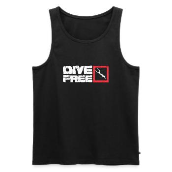 Dive Free - Funny Ocean Diving Expert Free-diving - Men's Premium Organic Tank Top - black - Front - Michal (187cm)