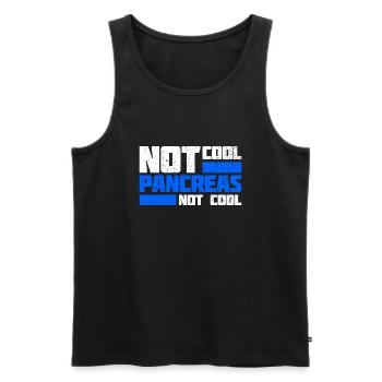 Not Cool Pancreas Not Cool - Type 1 Diabetes Shirt - Men's Premium Organic Tank Top - black - Front - AI Model Male 178 light (178cm)