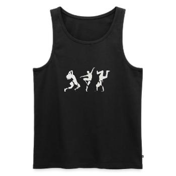 Dance at Movement Revolution - Männer Premium Bio Tank Top - Schwarz - Vorne - AI Model Male 178 light (178cm)