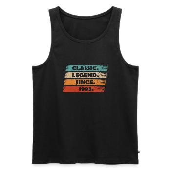 31st Anniversary 1993 - Legend Since Vintage Ret - Men's Premium Organic Tank Top - black - Front - AI Model Male 178 light (178cm)