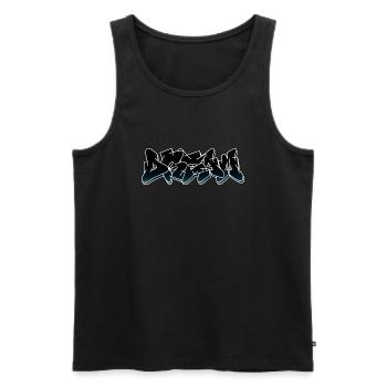 Traum-Graffiti-Stil in schwarzer Farbe - Männer Premium Bio Tank Top - Schwarz - Vorne - AI Model Male 178 light (178cm)