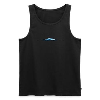 Ocean Wave - Men's Premium Organic Tank Top - black - Front - AI Model Male 178 light (178cm)