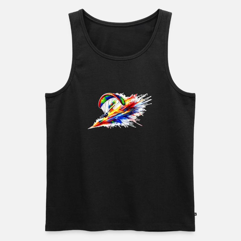 Paragleiter - Farbsplash - Männer Premium Bio Tank Top - Schwarz