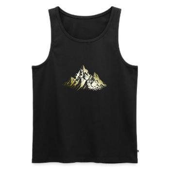 Mountains Alps Mountains - Men's Premium Organic Tank Top - black - Front - Michal (187cm)