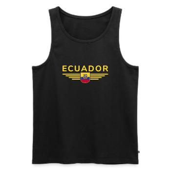 Ecuador Fans T-Shirt Design - Männer Premium Bio Tank Top - Schwarz - Vorne - Michal (187cm)