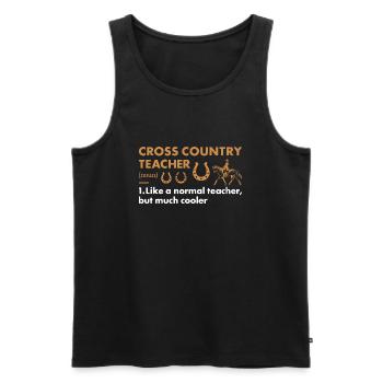 Rider Teacher Definition Cross Country - Men's Premium Organic Tank Top - black - Front - Michal (187cm)
