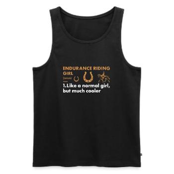 Rider Girl Definition Endurance Riding - Männer Premium Bio Tank Top - Schwarz - Vorne - Michal (187cm)