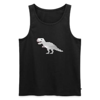 Dinosaures dinosaures dinosaures t-rex - Débardeur bio Premium Homme - noir - Devant - AI Model Male 178 light (178cm)