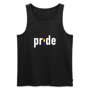 gay pride - gay - lesbienne - CSD - LGBTQ+ - Débardeur bio Premium Homme - noir - Devant - AI Model Male 178 light (178cm)