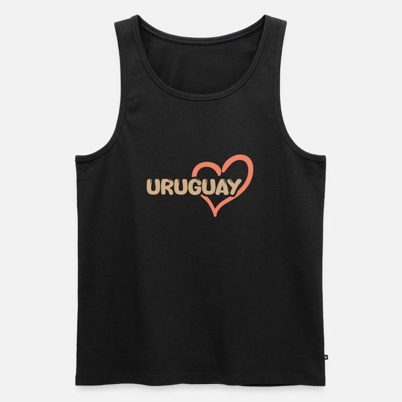 Uruguay Uruguay - Männer Premium Bio Tank Top - Schwarz