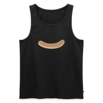 Bratwurst - Männer Premium Bio Tank Top - Schwarz - Vorne - AI Model Male 178 light (178cm)