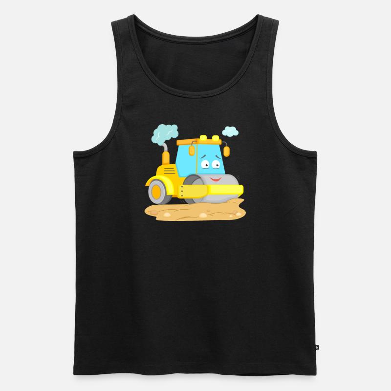 Steamroller Construction Site Roller - Men's Premium Organic Tank Top - black