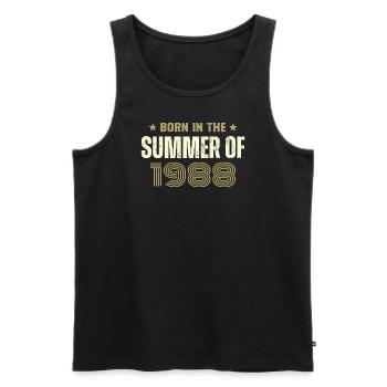 Vintage 1988 Vintage 1988 Birthday Gift - Men's Premium Organic Tank Top - black - Front - Michal (187cm)
