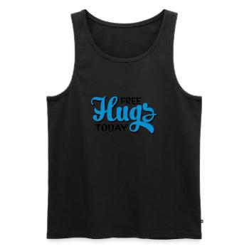 free hugs - Männer Premium Bio Tank Top - Schwarz - Vorne - Michal (187cm)