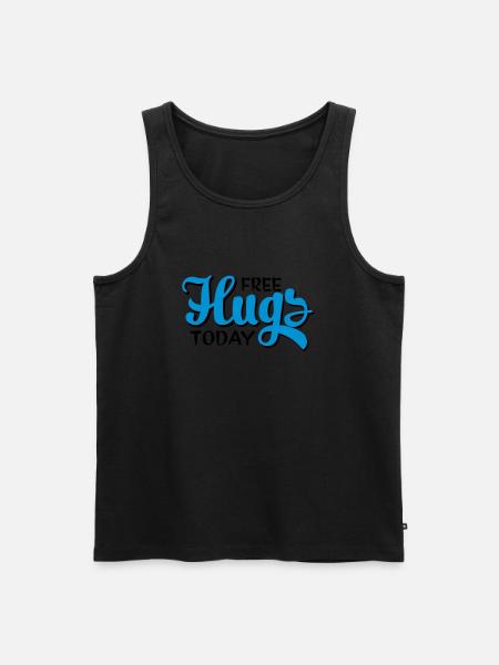 hugs - Men's Premium Organic Tank Top - black