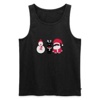 Weihnachts Crew 3 - Männer Premium Bio Tank Top - Schwarz - Vorne - AI Model Male 178 light (178cm)