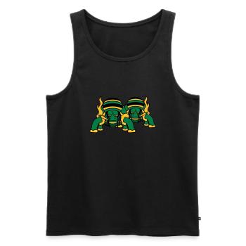2 freunde team paar kiffer kiffen hanf w - Männer Premium Bio Tank Top - Schwarz - Vorne - Michal (187cm)