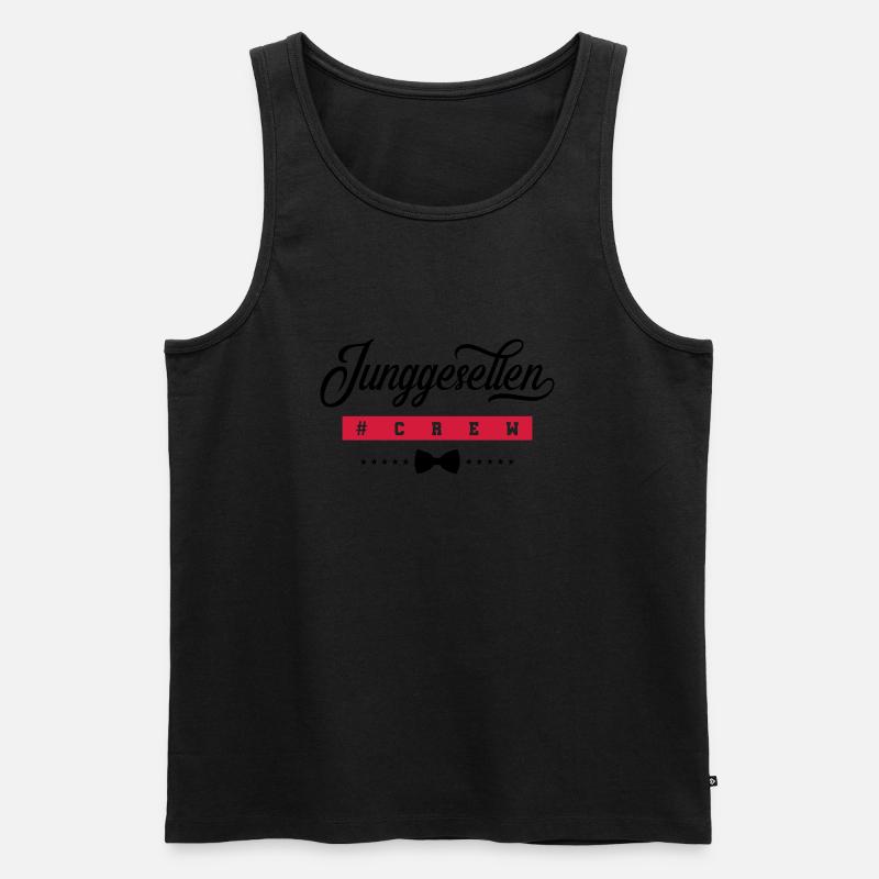 junggesellen crew - Männer Premium Bio Tank Top - Schwarz