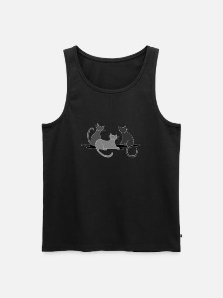 Cats - Men's Premium Organic Tank Top - black