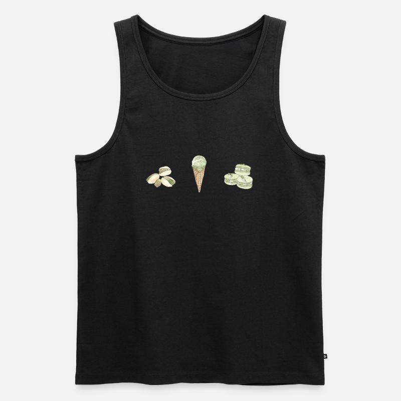 Pistazientraum - Männer Premium Bio Tank Top - Schwarz