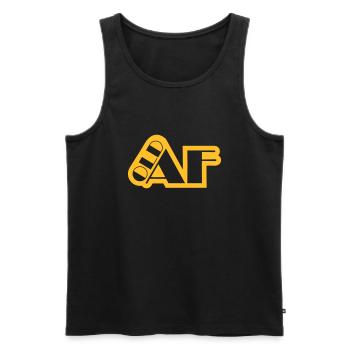 old AF Text Logo - Männer Premium Bio Tank Top - Schwarz - Vorne - AI Model Male 178 light (178cm)