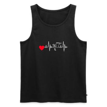 Skifahrer Ski Skifahren Skilanglauf Wintersport - Männer Premium Bio Tank Top - Schwarz - Vorne - Michal (187cm)