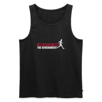 run better than government - Männer Premium Bio Tank Top - Schwarz - Vorne - Michal (187cm)
