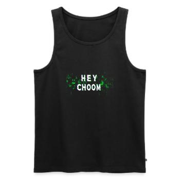 hey choom - Männer Premium Bio Tank Top - Schwarz - Vorne - Michal (187cm)