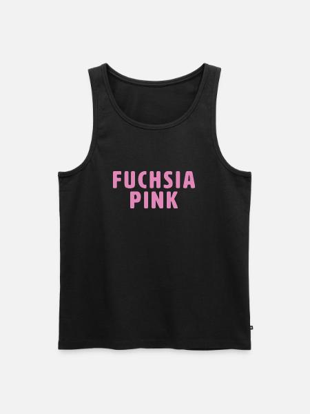 Fuchsia Pink - Männer Premium Bio Tank Top - Schwarz