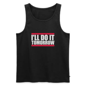 Citation de Do It Tomorrow - Débardeur bio Premium Homme - noir - Devant - AI Model Male 178 light (178cm)