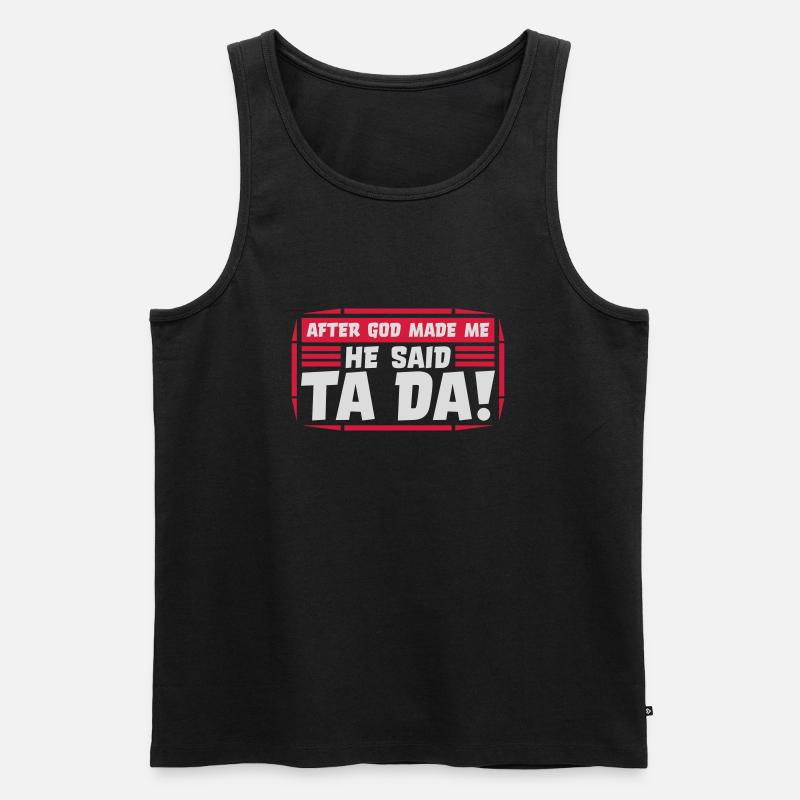 after god made me - Männer Premium Bio Tank Top - Schwarz