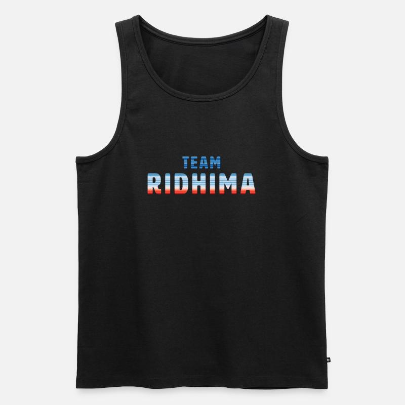 Team Ridhima | Warming Stripes - Männer Premium Bio Tank Top - Schwarz