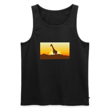 Safari Zoo Animaux Faune - Débardeur bio Premium Homme - noir - Devant - Michal (187cm)