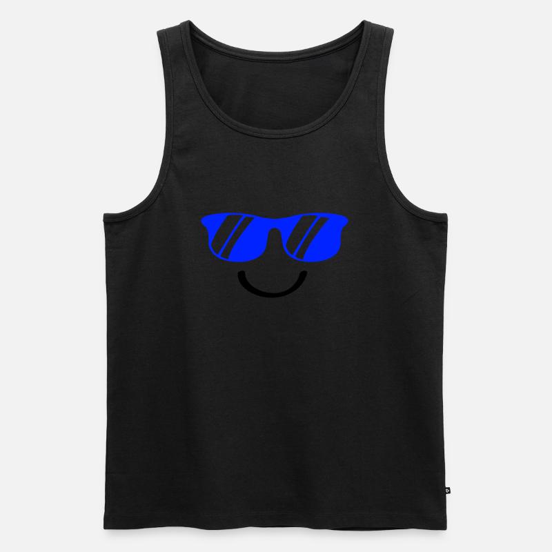 smile - Männer Premium Bio Tank Top - Schwarz