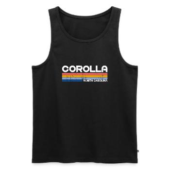 Vintage 70s 80s Style Corolla NC - Débardeur bio Premium Homme - noir - Devant - Michal (187cm)