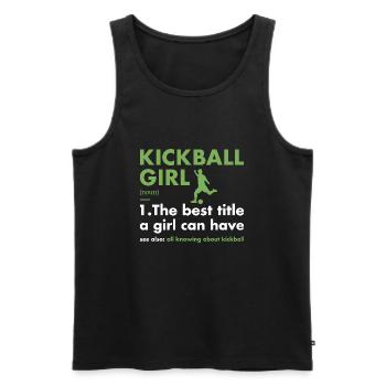 Sport Girl Définition Kickball - Débardeur bio Premium Homme - noir - Devant - Michal (187cm)