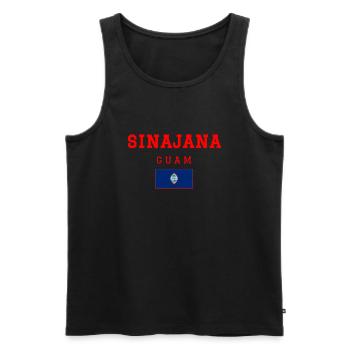 Sinajana Guam - Männer Premium Bio Tank Top - Schwarz - Vorne - AI Model Male 178 light (178cm)