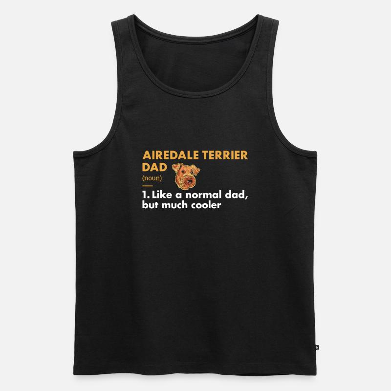Airedale Terrier Dad Definition - Männer Premium Bio Tank Top - Schwarz