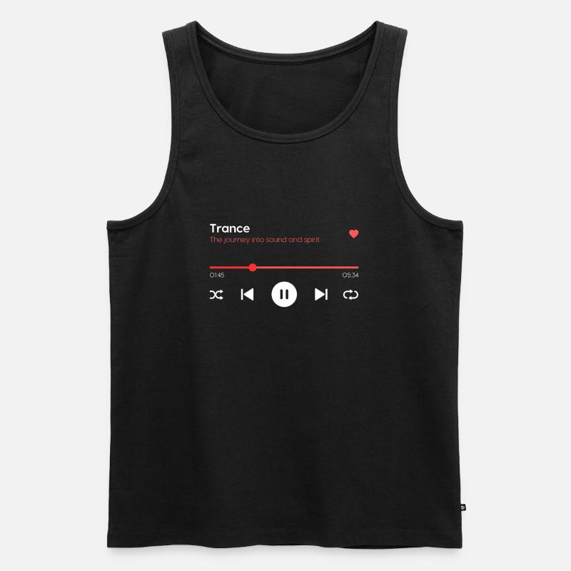 Trance - Männer Premium Bio Tank Top - Schwarz
