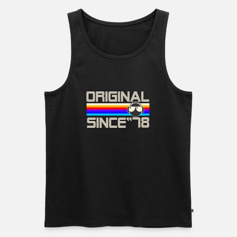 Seit 78 - Männer Premium Bio Tank Top - Schwarz