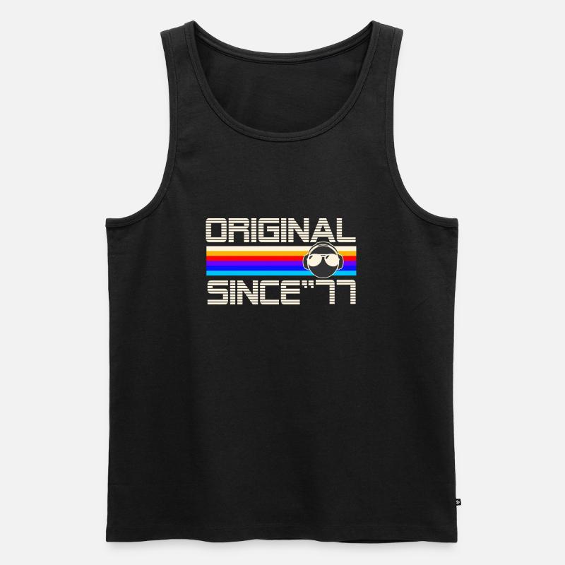 Seit 77 - Männer Premium Bio Tank Top - Schwarz