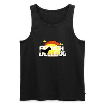 Hund - Männer Premium Bio Tank Top - Schwarz - Vorne - AI Model Male 178 light (178cm)