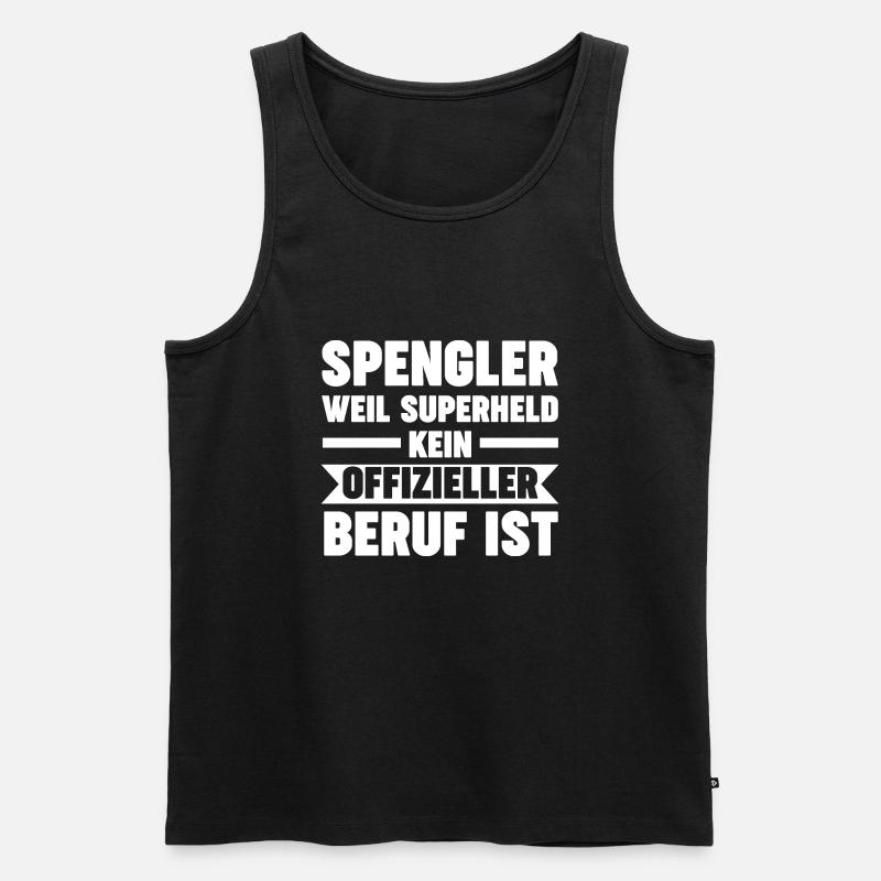 Spengler Beruf Blechner Geschenk - Männer Premium Bio Tank Top - Schwarz