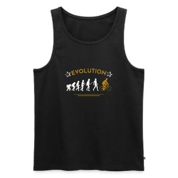 Evolution Bike Bike Gift - Men's Premium Organic Tank Top - black - Front - AI Model Male 178 light (178cm)