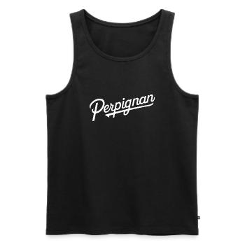 Perpignan - Débardeur bio Premium Homme - noir - Devant - Michal (187cm)