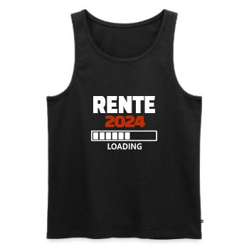 Rente 2024 loading - Männer Premium Bio Tank Top - Schwarz - Vorne - Michal (187cm)