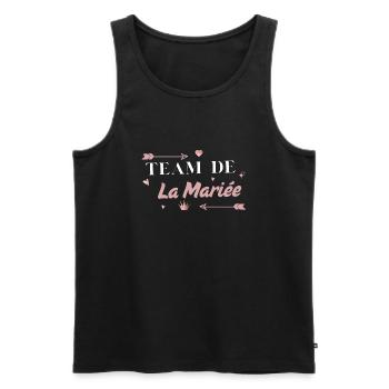 Pink Arrow Brautteam - Männer Premium Bio Tank Top - Schwarz - Vorne - AI Model Male 178 light (178cm)